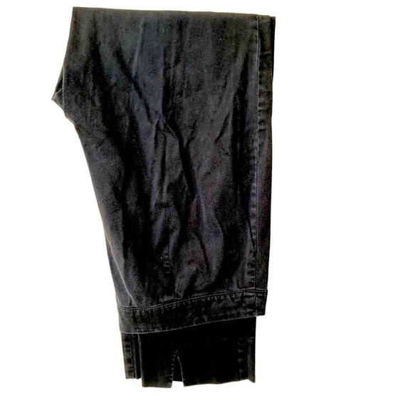 Motherhood Maternity Pants - Motherhood Distressed Maternity Black Denim Pants with Elastic Waist (M)